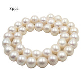 White Freshwater Pearl Round Beads Loose Beads Accessories - Dazpy