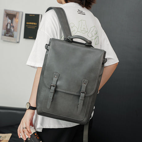 Fashionable Shoulder Black Grey Backpack For Men - Dazpy