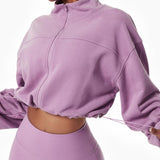 Chic Cotton-Poly Blend Long Sleeve Hooded Sweatshirt for Women