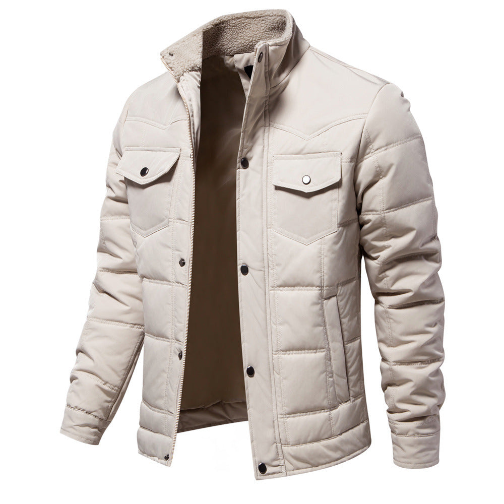 Herbst und Winter Neue Stehkragen Mantel Herren Casual Modische Jacke