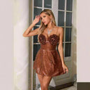 Women's Flower-Detail Sequin Dress