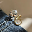 Exaggerated Personality Large And Small Ball Rings Fashionable And Irregular - Dazpy