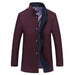 Herbst und Winter Neuer Wollmantel Slim-Fit Jugend Mittellanger einreihiger Trenchcoat