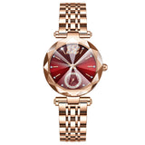 Women's Fashionable Multi-pronged Gradient Glass With Diamond Face Watch - Dazpy