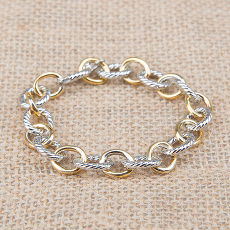 Women's Graceful And Fashionable Oval Chain Retaining Ring Bracelet - Dazpy