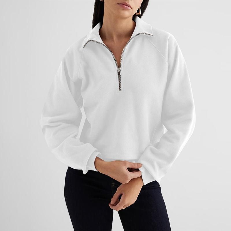 Cozy Autumn Fleece Zip-Up Pullover