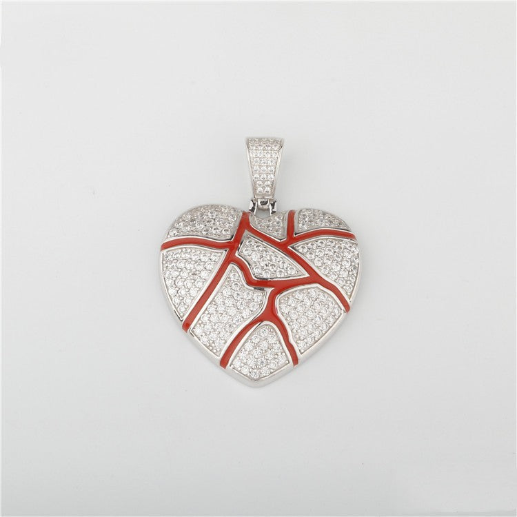 925 Silver Heart Shaped Zircon Pendant - Dazpy