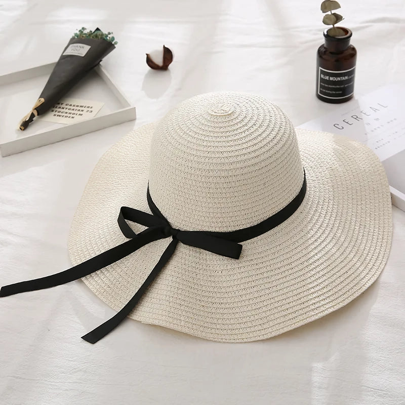 Sombrero de paja de verano de moda para mujer