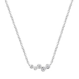 Single Row Diamond Collarbone Necklace - Dazpy