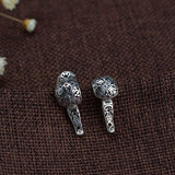 Simple Cut-out Women's Silver Earrings - Dazpy