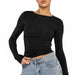 Lässiges, Slim Fit Crop Top für Damen im Herbst