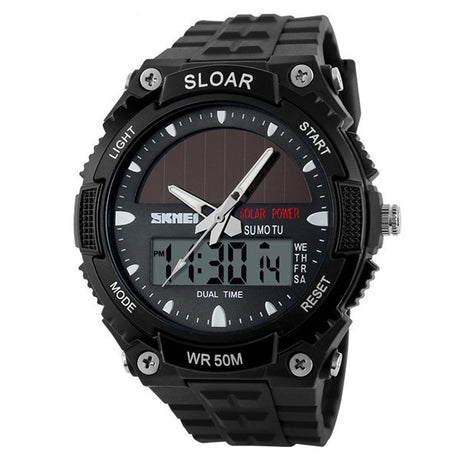 Time Beauty Men's Fashion Solar Watch Waterproof Electronic - Dazpy