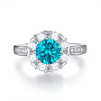 S925 Silver Blue Chic Ice Blue Adventure Women's Ring Jewelry - Dazpy