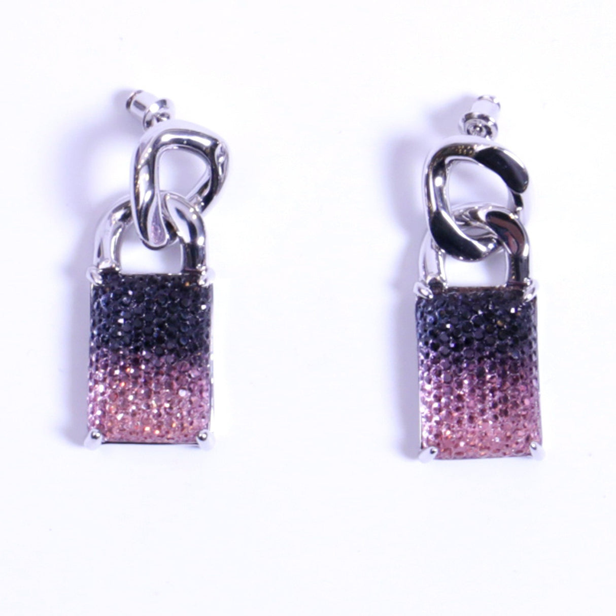 Splicing Gradient Gemstone Earrings And Silver Needles - Dazpy