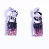 Splicing Gradient Gemstone Earrings And Silver Needles - Dazpy