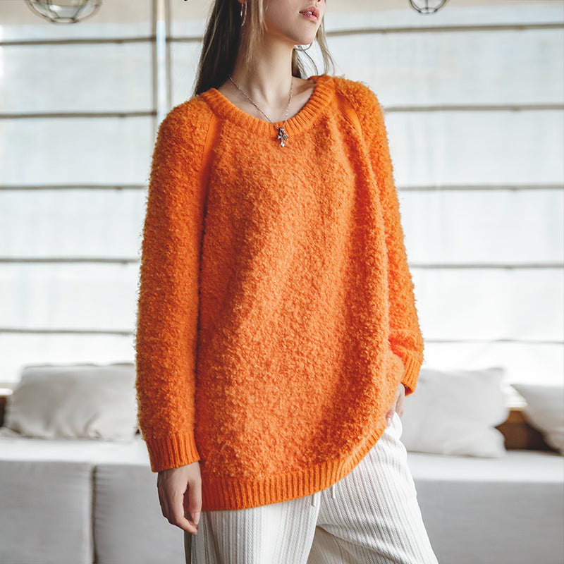 Vintage Orange Strickpullover