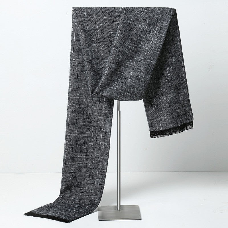 Luxurious Plaid Men's Cashmere Scarf