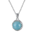 Aquamarine S925 Sterling Silver Necklace - Dazpy