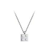 Square Building Block Pendant New Year Gift Necklace - Dazpy