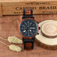 Multi Functional Six Needle Men's Wooden Watch - Dazpy