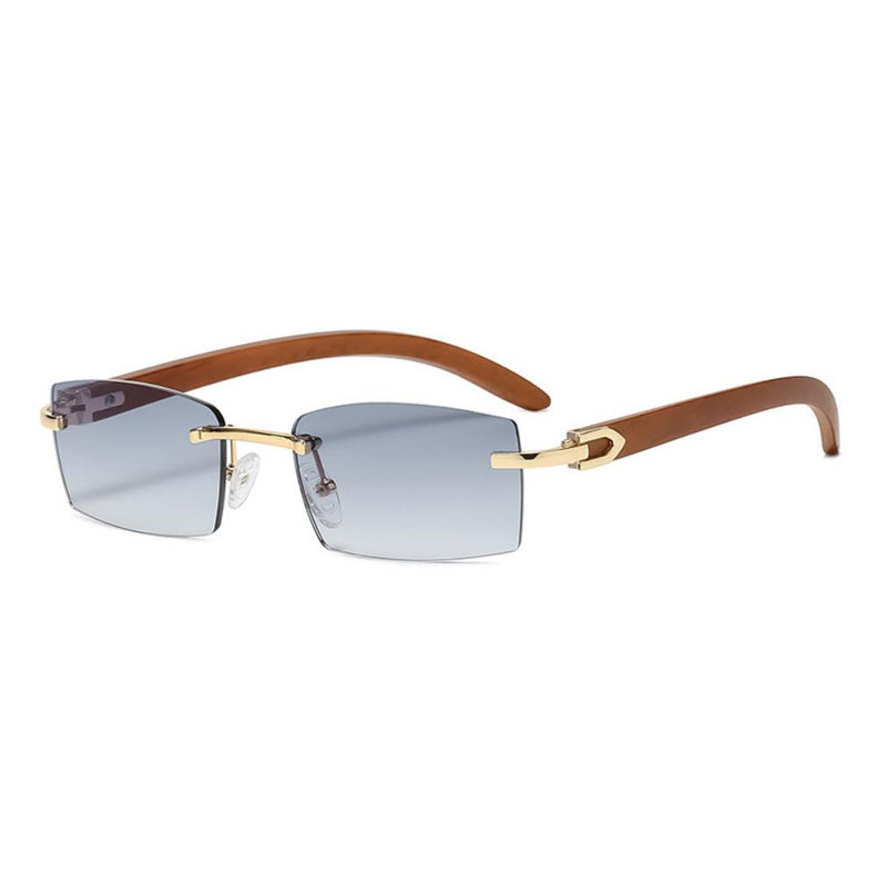 Rimless Wooden Sunglasses