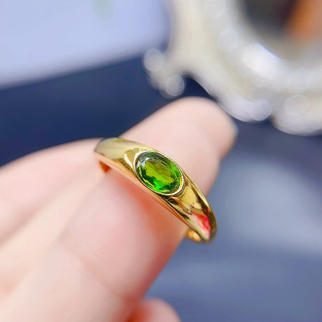 Fashion Natural Diopside Women's Ring - Dazpy