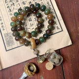 Bodhi Green Sandalwood Incense Bag Handheld Double Circle Bracelet - Dazpy