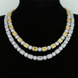 New Round Rectangular Zircon Necklace - Dazpy