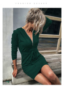 Women's Hooded Lace-Up Pencil Mini Dress