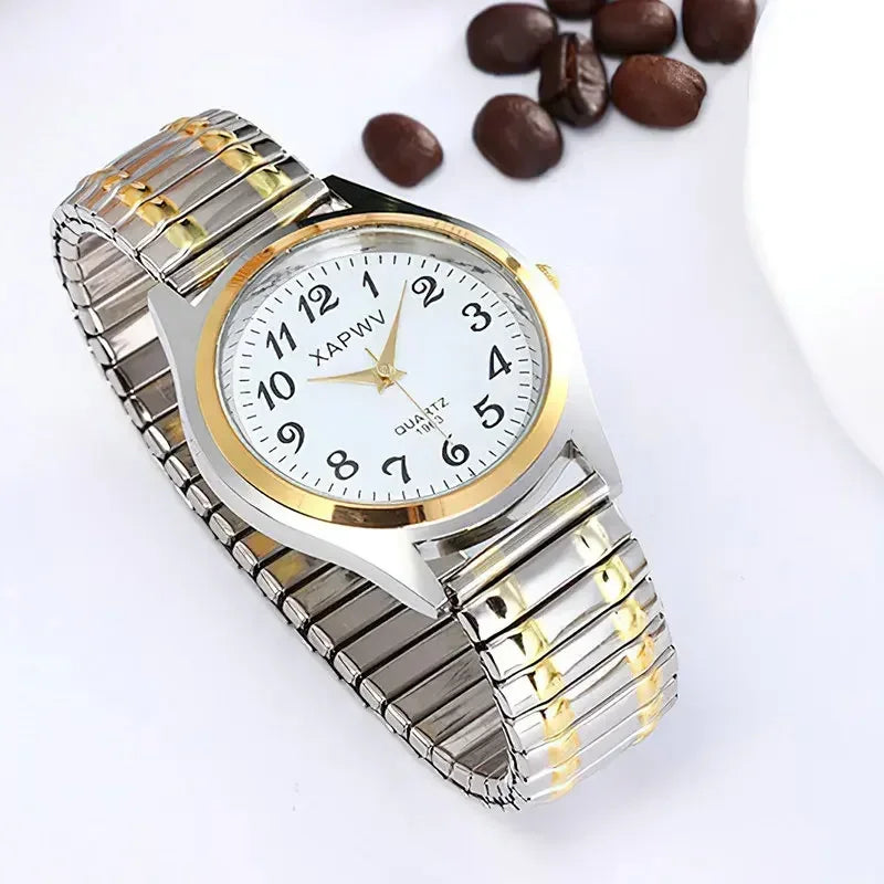 Reloj de cuarzo de moda para mujer y hombre.