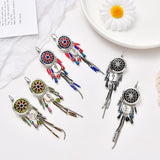 Women's Fashion Vintage Painted Dreamcatcher Earrings - Dazpy