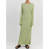 Elegant Pleated Knit Dress