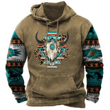 European And American 3D Printed Animal Graffiti Loose Hooded Sweater