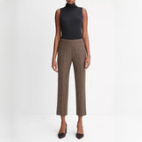 Chic Houndstooth High-Waist Trousers for Women