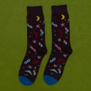 Men's Cotton Streetwear Socks with Color Pattern