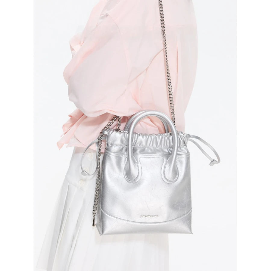 Silberne Crossbody-Abendtasche „Moonlight“