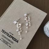 Trendy Niche Personality Matte Natural Pearl Earrings - Dazpy