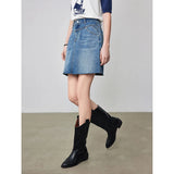 Chic Lyocell High-Waist Denim Mini Skirt