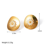 18K Gold-Plated Daisy Stud Earrings