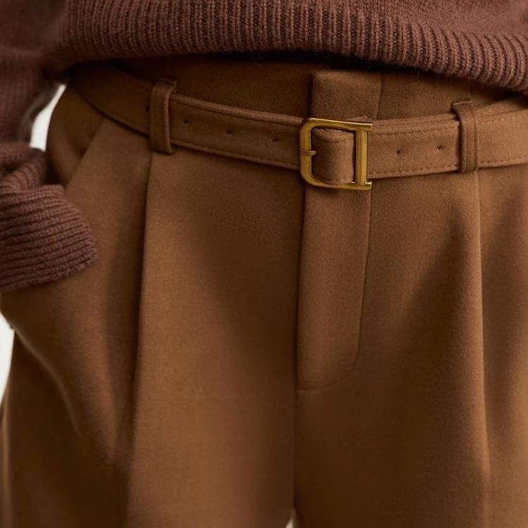 Pantalones cortos casuales de mujer de oficina de invierno con cinturón