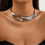 Collar de gargantilla Torques de metal pesado grueso