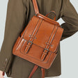 Oil Wax Leather Shoulders Versatile Single Backpack - Dazpy