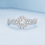 Fashion Platinum Plated Zircon Ring - Dazpy