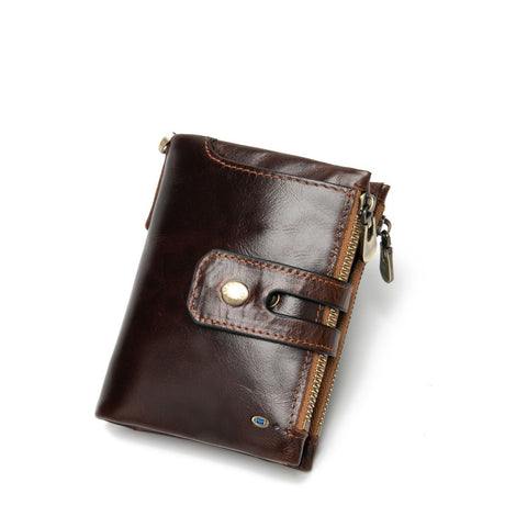 Anti - lose multi - card casual retro leather wallet - Dazpy