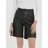 Elegante knielange PU-Leder-Shorts für Damen