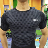 Camiseta deportiva elástica para correr y hacer ejercicio para hombre