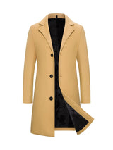 Men's Woolen Coat Slim-fit Mid-length Trench Coat