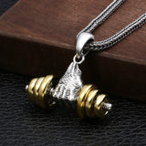 Fist Dumbbell Fashion Necklace Pendant - Dazpy