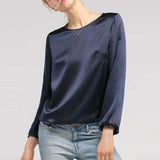 Classic Satin Long Sleeve T-Shirt for Women