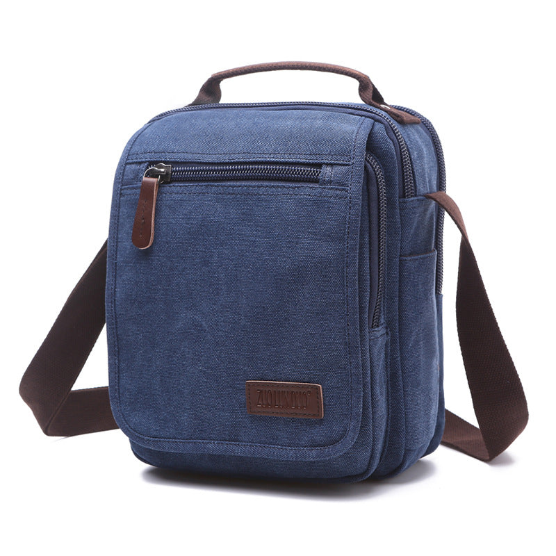 Multi-pocket Single Shoulder Canvas Men's Messenger Bag - Dazpy